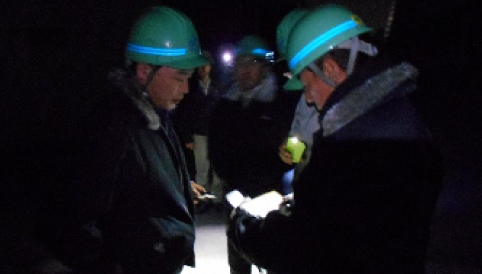 Noma area evacuation training at night<br />
